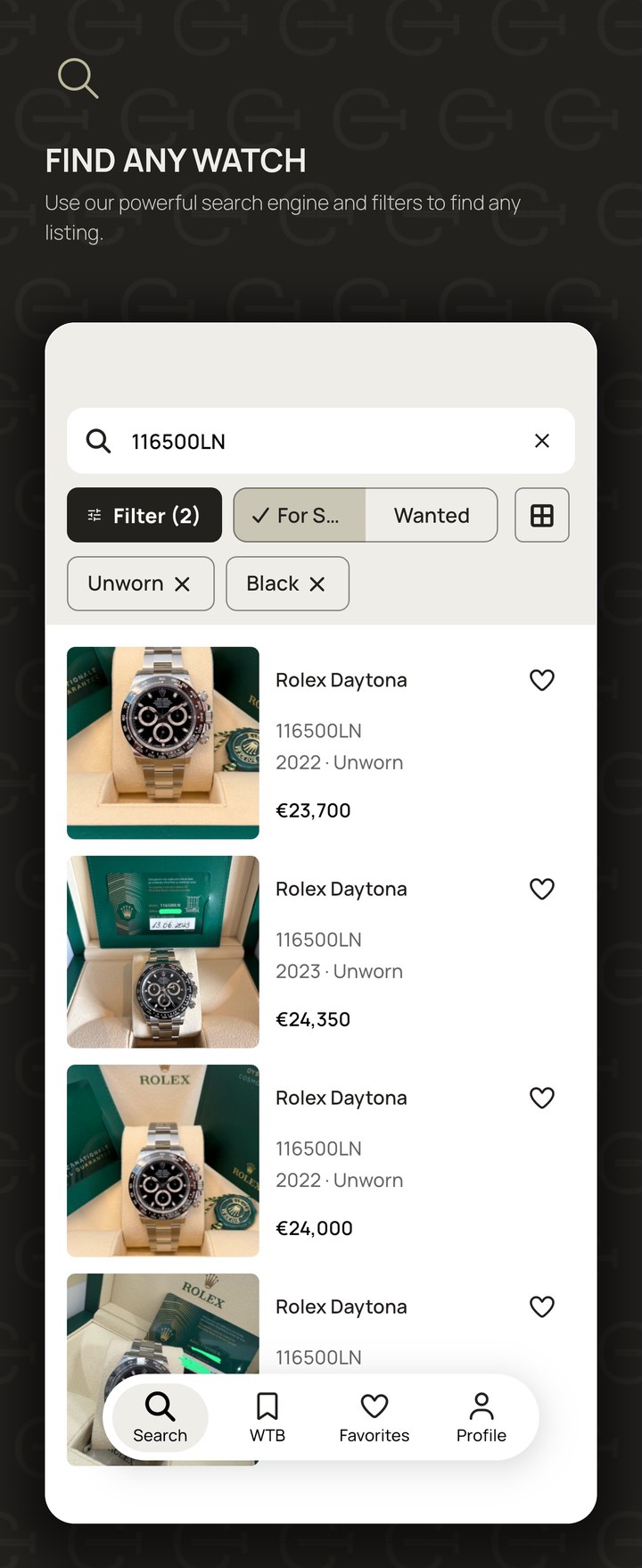 Find any watch